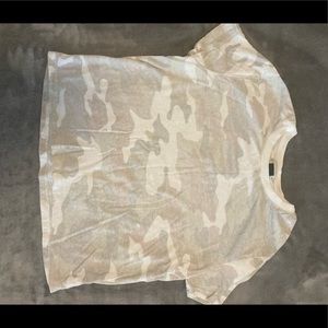 Grey and cream camouflage t-shirt. Price negotiable